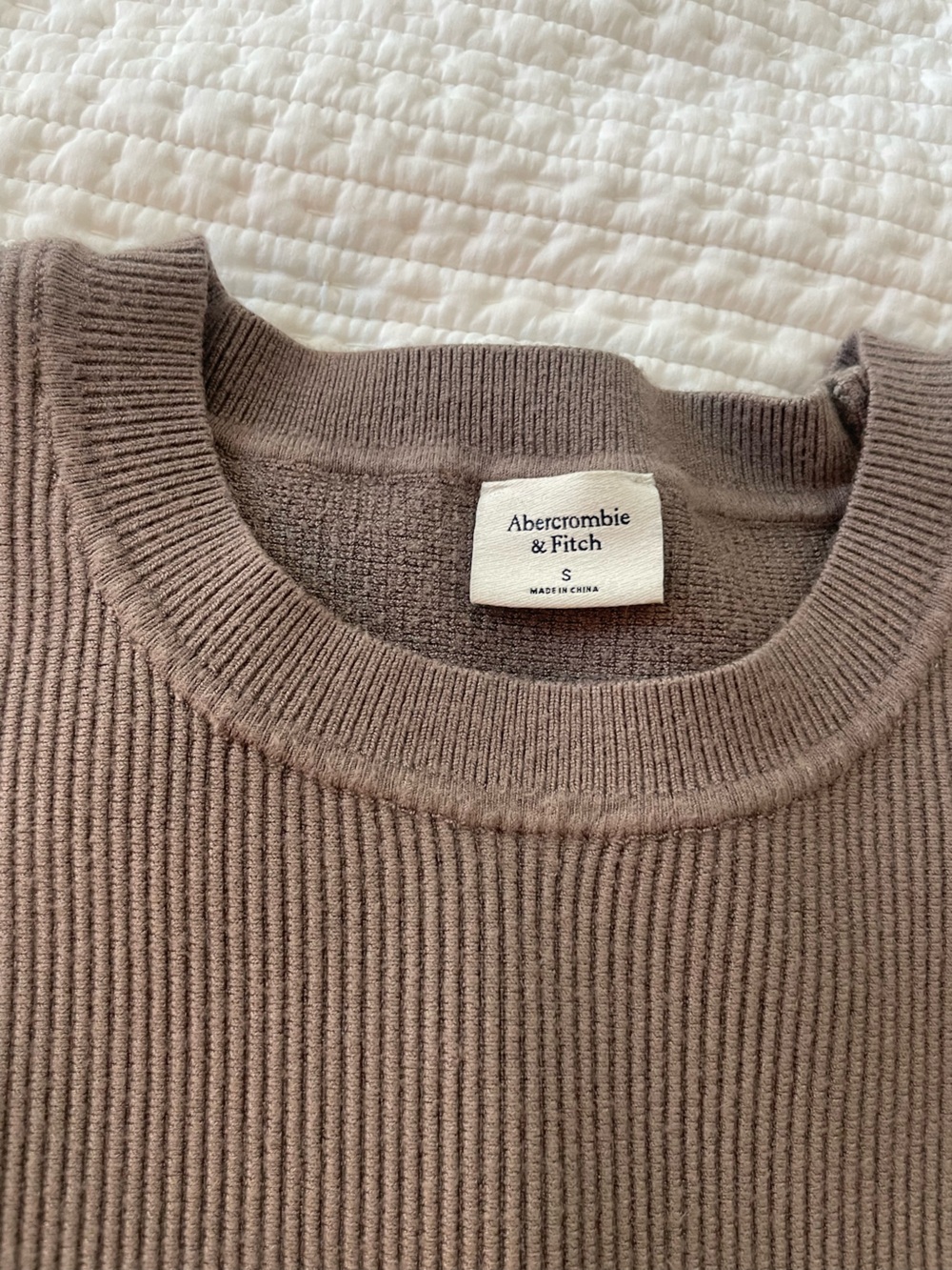 Abercrombie & Fitch Ribbed Sleeveless Tank Top - Brown - Picture 2 of 3